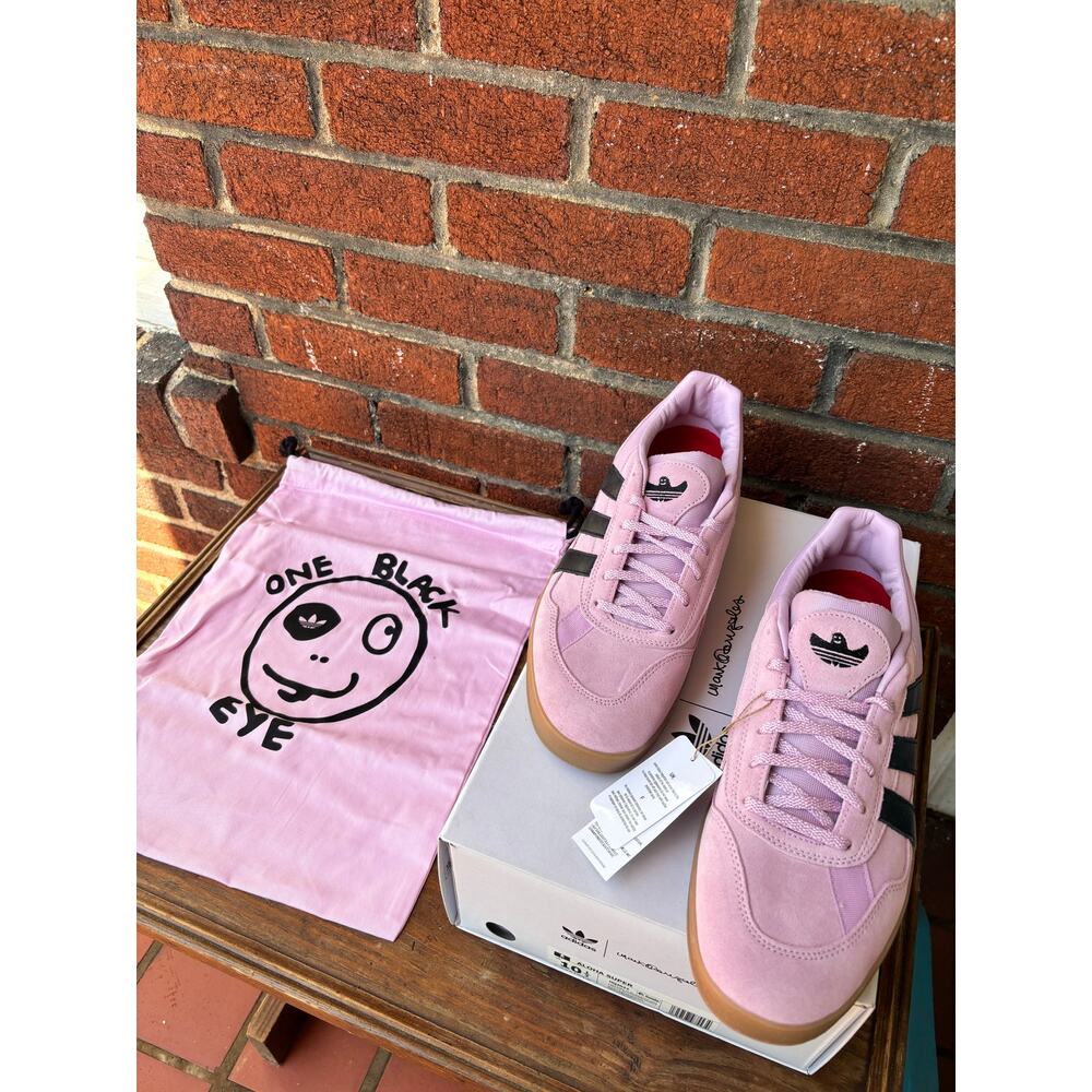Adidas Gonz Aloha Super Shoes One Black Eye - Brand New - Size 10.5 - pink/black